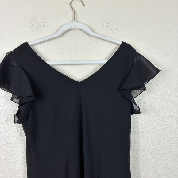 VTG CS Focus Studio Asymmetric Hem Chiffon Dress Witchy Sz12 - Picture 7 of 8